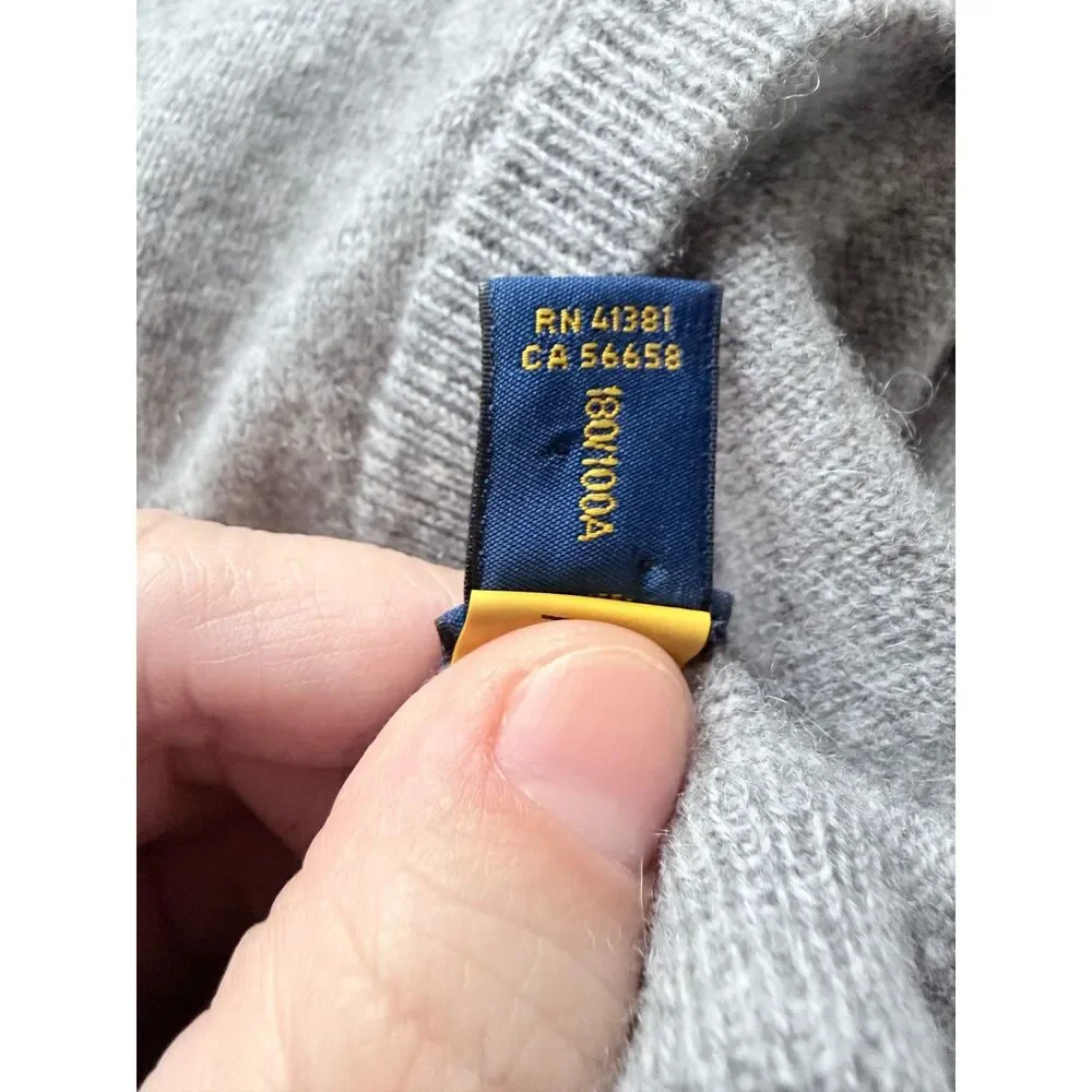 Polo Ralph Lauren Washable Cashmere V-Neck Sweater - Heather‎ Grey